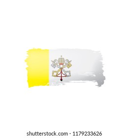 Vatican flag, vector illustration on a white background