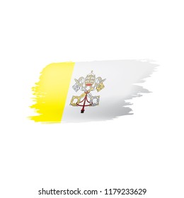 Vatican flag, vector illustration on a white background