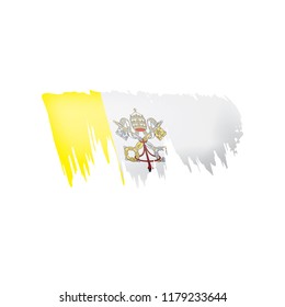 Vatican flag, vector illustration on a white background