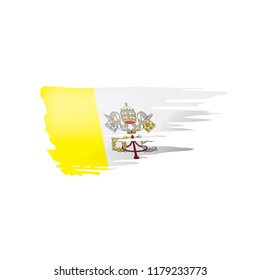 Vatican flag, vector illustration on a white background