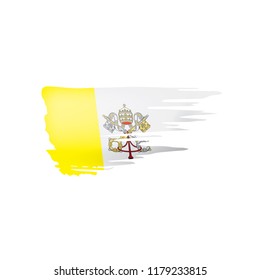 Vatican flag, vector illustration on a white background