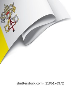Vatican flag, vector illustration on a white background