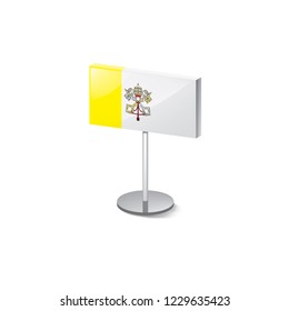 Vatican flag, vector illustration on a white background