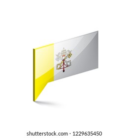 Vatican flag, vector illustration on a white background
