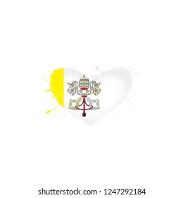 Vatican flag, vector illustration on a white background