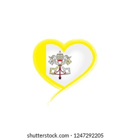 Vatican flag, vector illustration on a white background
