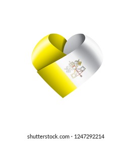 Vatican flag, vector illustration on a white background