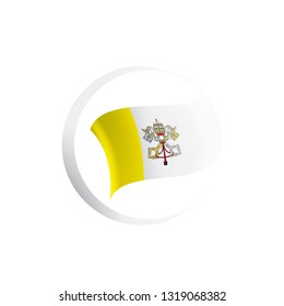 Vatican flag, vector illustration on a white background