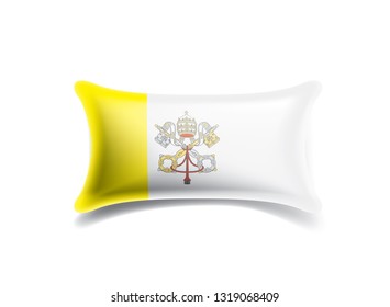 Vatican flag, vector illustration on a white background