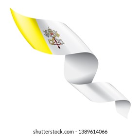 Vatican flag, vector illustration on a white background