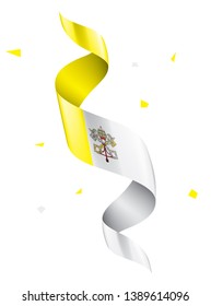 Vatican flag, vector illustration on a white background