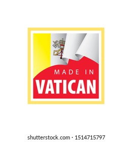 Vatican flag, vector illustration on a white background