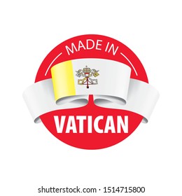 Vatican flag, vector illustration on a white background