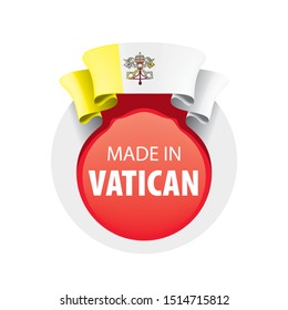 Vatican flag, vector illustration on a white background
