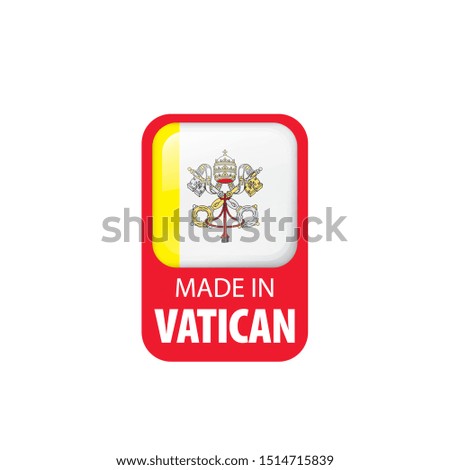 Vatican flag, vector illustration on a white background