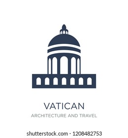 Vatican icon. Trendy flat vector Vatican icon on white background from Architecture and Travel collection, vector illustration can be use for web and mobile, eps10