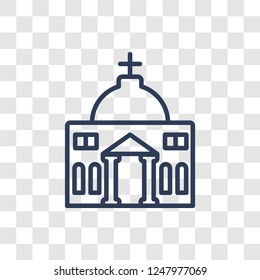 Vatican icon. Trendy linear Vatican logo concept on transparent background from Architecture and Travel collection