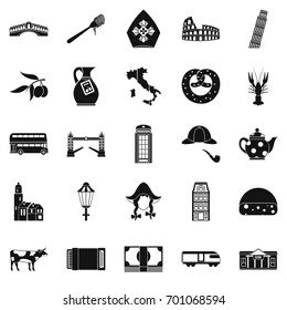 Vatican icons set. Simple set of 25 vatican vector icons for web isolated on white background