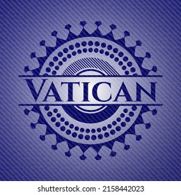 Fondo de jean Vaticano. Ilustración vectorial. Detallado. 