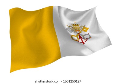 Vatican national silk flag icon