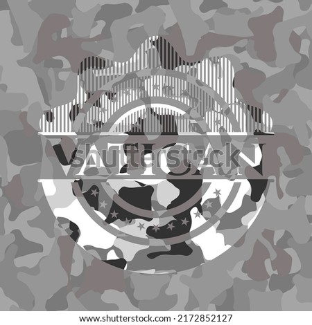 Vatican on grey camouflage texture 