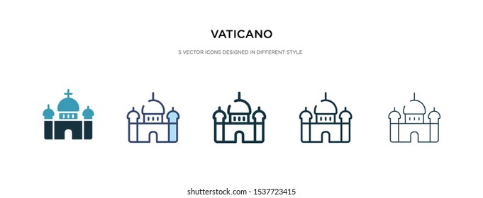 vaticano icon in different style vector illustration. two colored and black vaticano vector icons designed in filled, outline, line and stroke style can be used for web, mobile, ui