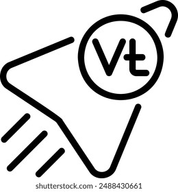 vatu line icon illustration vector