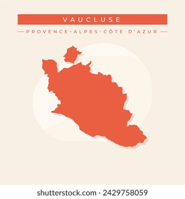 Vaucluse Department (France, French Republic, Provence-Alpes-Cote dAzur region) map vector illustration, scribble sketch Vauclusa map