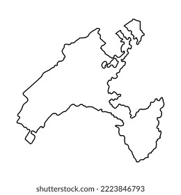 Vaud map, Cantons of Switzerland. Vector illustration.