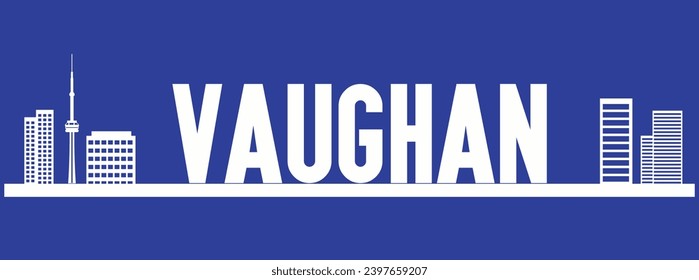 Vaughan city, Canada beautiful vector illustration in letter