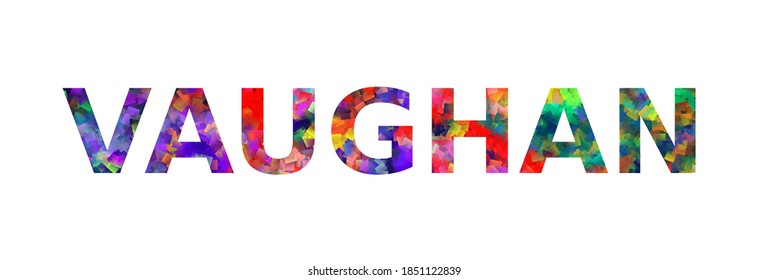 VAUGHAN. Colorful typography text banner. Vector the word vaughan design