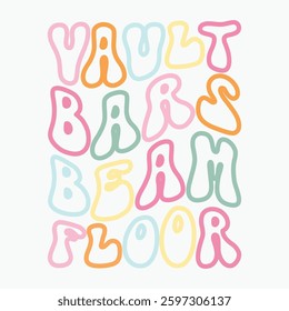 Vault Bars Beam Floor Retro t shirt design sublimation