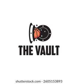 The Vault Basketball Logo template