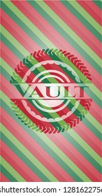 Vault christmas emblem background.