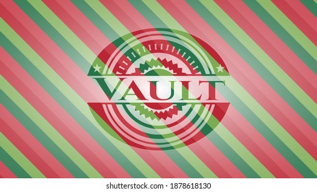 Insignia de estilo navideño de vómito. Ilustración vectorial. Detallado. 