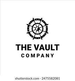 The vault door vector with masculine style design