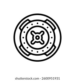 Vault. Editable stroke vector icon.