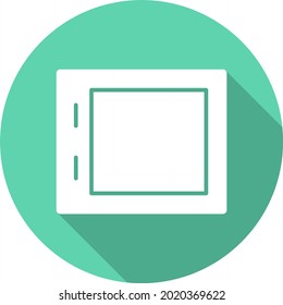 Vault Glyph Circle Vector Icon Design
