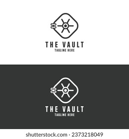 The Vault Icon And logo design Vector Template