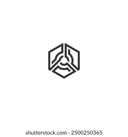 Imagen de Vector del icono del logotipo del armario de la bóveda