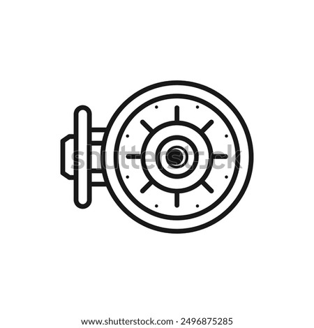 vault locker logo vector icon illustration