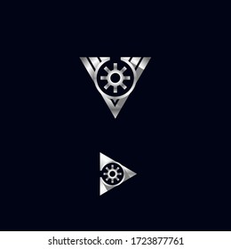 Vault Logo Triangle Silver Design