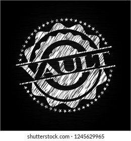 Vault on chalkboard