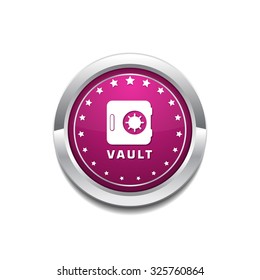 Vault Pink Vector Button Icon