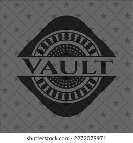 Vault realistic dark emblem. Vector Illustration. Detailed. 