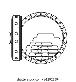 vault safe deposit bank gold