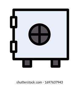 vault vector flat color icon 