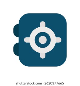 Vault Vector Illustration for Finance and Security Concept. Bank safe design for protection, money, and assets. Flat Icon