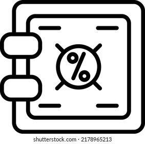 Vault Vector Line Icon Design