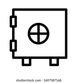 vault vector thin line icon 